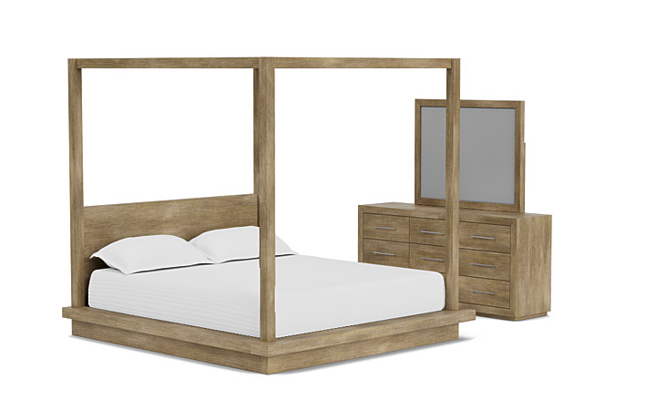 Mirror canopy bed discount